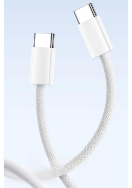 Buffer® Apple 15/15 Pro Type-C To Type-C Hasır Örgü Hızlı Şarj Kablosu (1m)