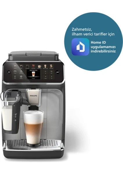 1500W ,15 Bar Basınç 12 Çeşit Kahve Çeşidi 4400 Serisi Lattego EP4446/70 Tam Otomatik Espresso Makinesi
