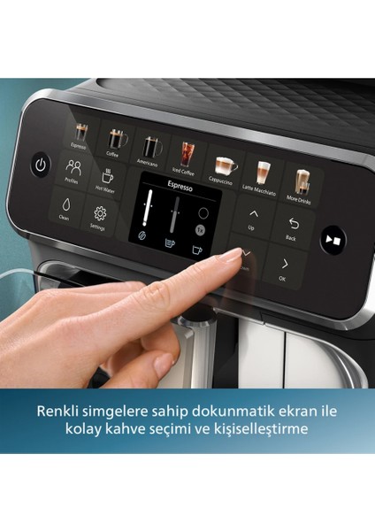 1500W ,15 Bar Basınç 12 Çeşit Kahve Çeşidi 4400 Serisi Lattego EP4446/70 Tam Otomatik Espresso Makinesi fiyatları