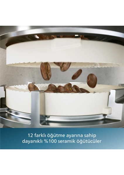1500W ,15 Bar Basınç 12 Çeşit Kahve Çeşidi 4400 Serisi Lattego EP4446/70 Tam Otomatik Espresso Makinesi