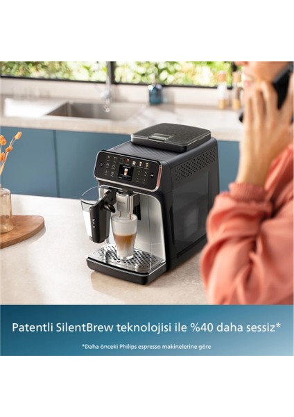 1500W ,15 Bar Basınç 12 Çeşit Kahve Çeşidi 4400 Serisi Lattego EP4446/70 Tam Otomatik Espresso Makinesi