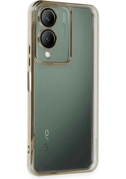 Vivo Y17S Kılıf Lensli Silikon - Gold