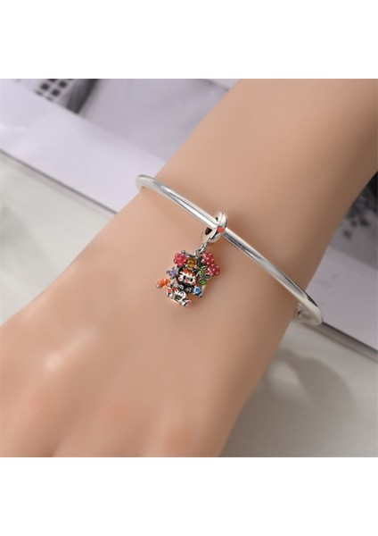 Çerçevede Çiçekli Kedi Charm modelleri