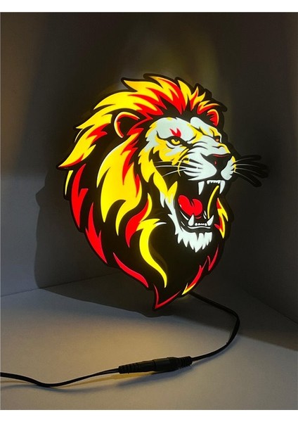Kükreyen Aslan LED Light Box – Modern Dekoratif Aydınlatma fırsatları