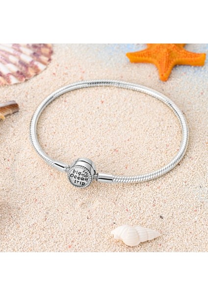 Okyanus Serisi Murano Mavi Cam Gümüş Bileklik fiyatları