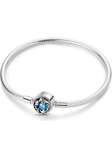 Okyanus Serisi Murano Mavi Cam Gümüş Bileklik modelleri