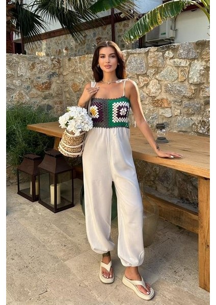 Jasmin Süzüneli Keten Tulum 1280-08