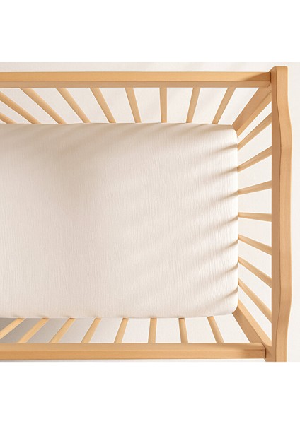 Müslin Lastikli Çarşaf – 70X120 Bebek Yatağı Için | %100 Doğal Pamuk, Ekru modelleri