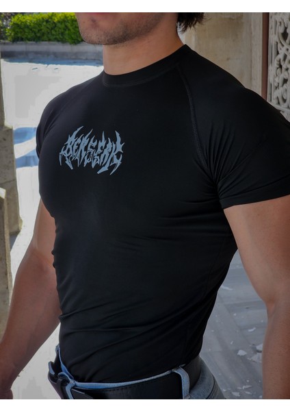 Berserk - Compression Nefes Alan Ultra Esnek Yapı Fitness T-Shirt (Siyah) fiyatları