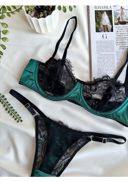 Maria Saten Balenli Sütyen Takımı