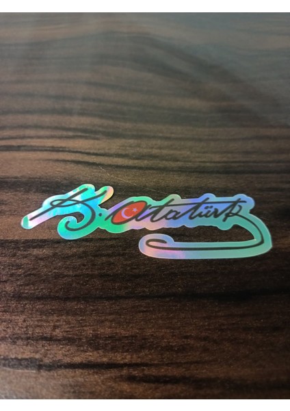 Mustafa Kemal Atatürk Imzası Bayraklı Hologramlı Oto Arka Cam Renkli Atatürk Etiket Baskı 8x2,5 cm fiyatları