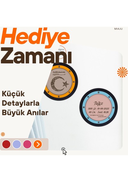 Aile Üyelerine Özel, Besmele Yazılı, Ayyıldız Motifli Kelime-I Tevhid Duvar Süsü, Harika Dekorasyon fırsatları