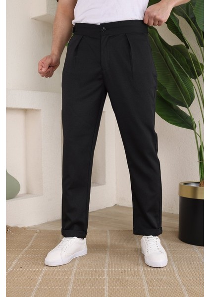 Erkek Duble Paça Yandan Tokalı Cord Desenli Old Money Pantolon fiyatları