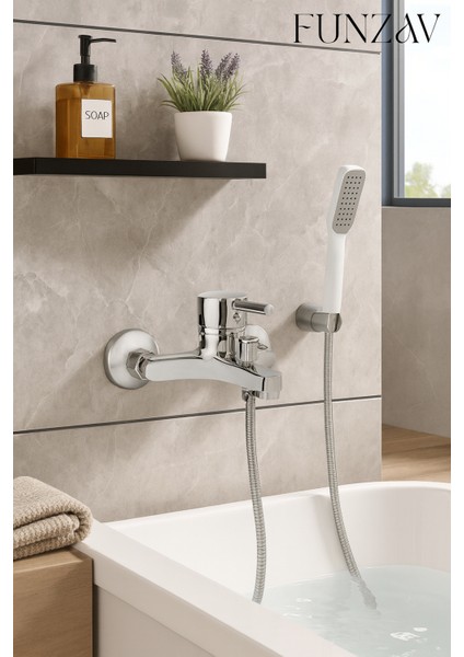 Lahza Krom Silver Set Mutfak Evye Banyo Lavabo Bataryası Duş Robotu Modern Şık Tasarım Set fırsatları
