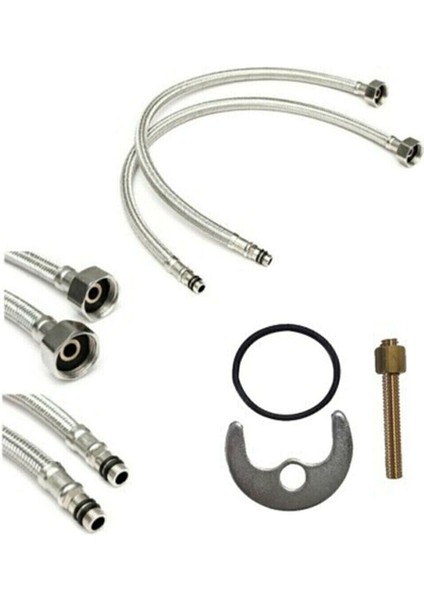 Lahza Krom Silver Set Mutfak Evye Banyo Lavabo Bataryası Duş Robotu Modern Şık Tasarım Set