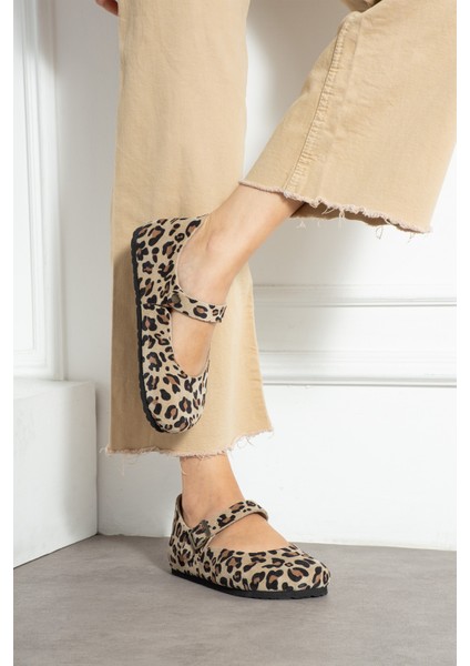 Ottawa Hakiki Deri Mantar Taban Ortopedik Kadın Babet