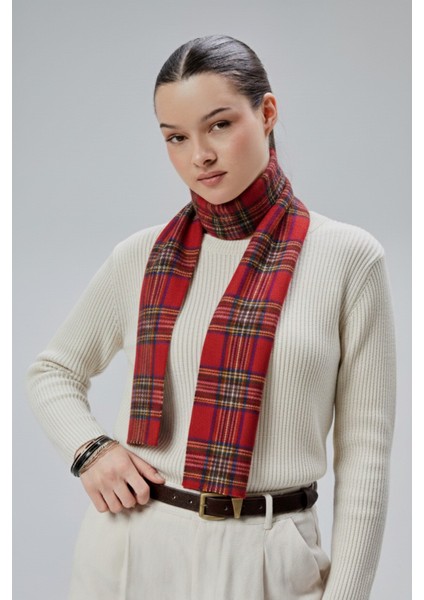 Kadın Yumuşak Dokulu Ekose Model Kışlık Şal