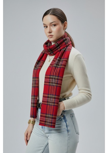 Kadın Yumuşak Dokulu Ekose Model Kışlık Şal modelleri