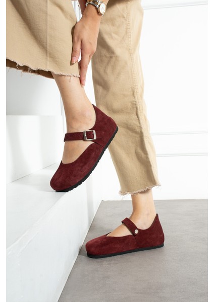 Ottawa Hakiki Deri Mantar Taban Ortopedik Kadın Babet