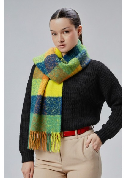 Kadın Yumuşak Dokulu Ekose Model Kışlık Şal modelleri