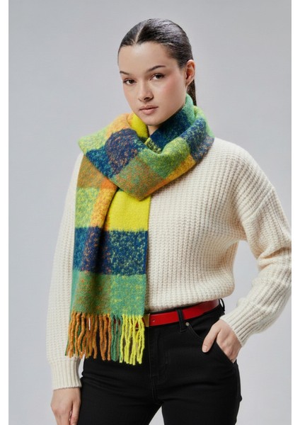 Kadın Yumuşak Dokulu Ekose Model Kışlık Şal indirimleri