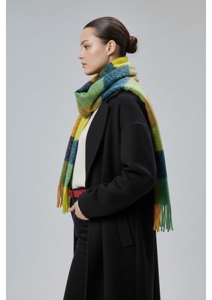 Kadın Yumuşak Dokulu Ekose Model Kışlık Şal