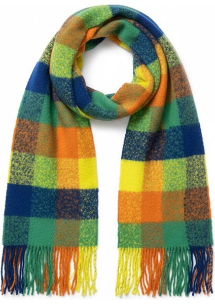 Kadın Yumuşak Dokulu Ekose Model Kışlık Şal