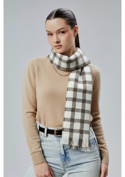 Kadın Yumuşak Dokulu Ekose Model Kışlık Şal