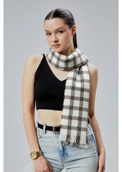 Kadın Yumuşak Dokulu Ekose Model Kışlık Şal fırsatları