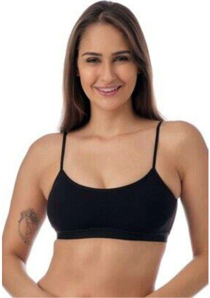 Pedli Ip Askılı Yarım Atlet Büstiyer Külot Takım Siyah Beyaz modelleri