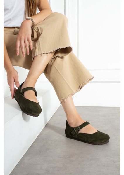 Ottawa Hakiki Deri Mantar Taban Ortopedik Kadın Babet fiyatları