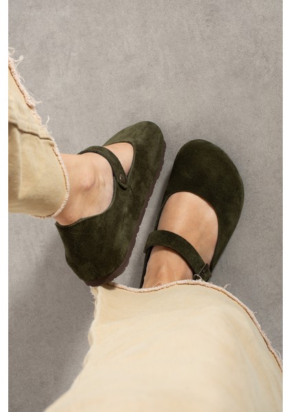 Ottawa Hakiki Deri Mantar Taban Ortopedik Kadın Babet fırsatları