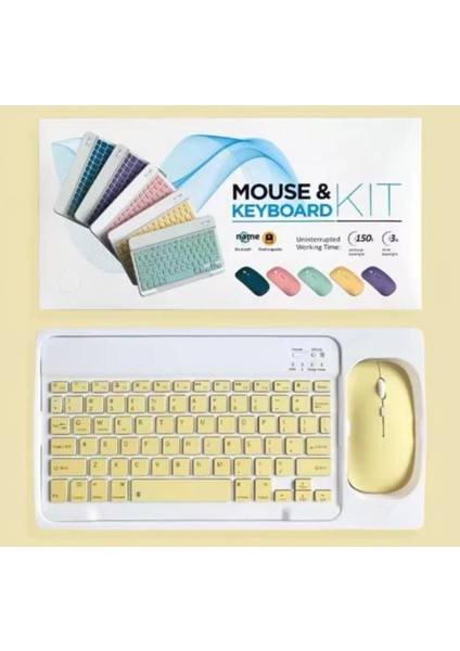 ZR20KM Sarı Kablosuz Klavye Mouse Set