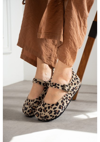 Ottawa Hakiki Deri Mantar Taban Ortopedik Kadın Babet