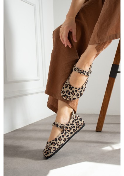 Ottawa Hakiki Deri Mantar Taban Ortopedik Kadın Babet