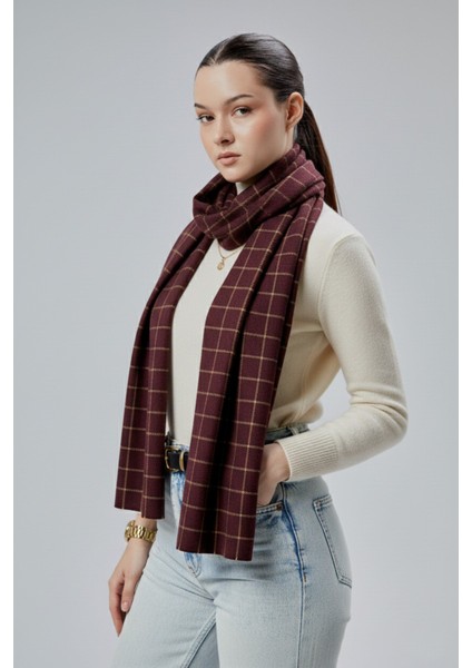 Kadın Yumuşak Dokulu Ekose Model Kışlık Şal