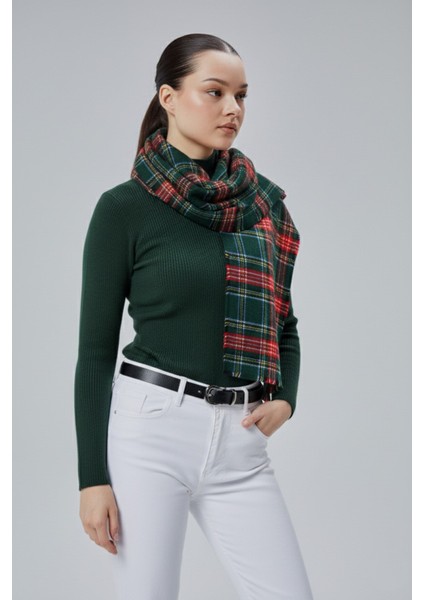 Kadın Yumuşak Dokulu Ekose Model Kışlık Şal