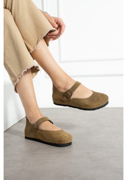 Ottawa Hakiki Deri Mantar Taban Ortopedik Kadın Babet modelleri