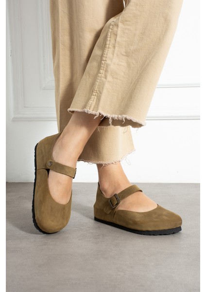 Ottawa Hakiki Deri Mantar Taban Ortopedik Kadın Babet indirimleri