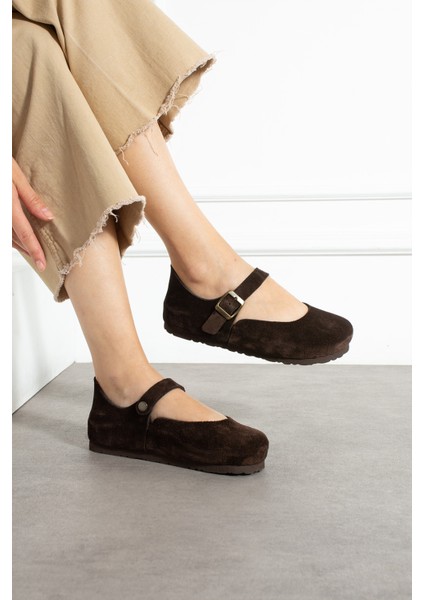 Ottawa Hakiki Deri Mantar Taban Ortopedik Kadın Babet