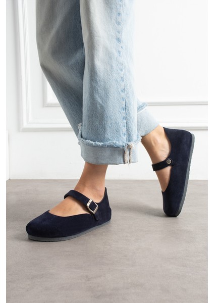 Ottawa Hakiki Deri Mantar Taban Ortopedik Kadın Babet