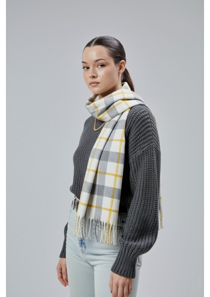 Kadın Yumuşak Dokulu Ekose Model Kışlık Şal fiyatları