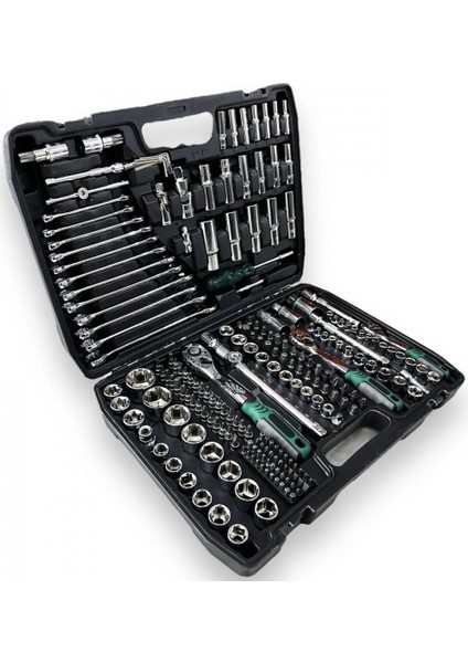 Tam Profesiyonel Germany 72 Diş Eğik Cırcır 216 Parça Lokma Takımı Oto Tamirci Tam Set 1/2-3/8-1/4 fiyatları