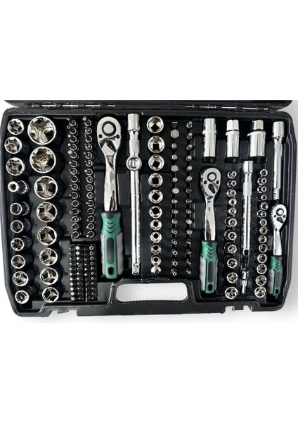 Tam Profesiyonel Germany 72 Diş Eğik Cırcır 216 Parça Lokma Takımı Oto Tamirci Tam Set 1/2-3/8-1/4 fırsatları
