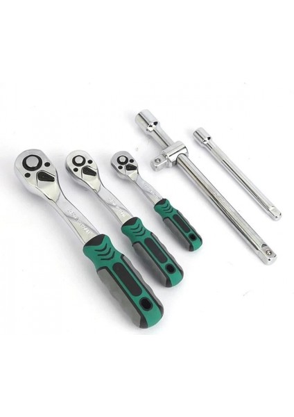 Tam Profesiyonel Germany 72 Diş Eğik Cırcır 216 Parça Lokma Takımı Oto Tamirci Tam Set 1/2-3/8-1/4