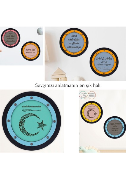 Romantik ve Anlamlı, Hayat Eşimle Değişti Oğlumla Mükemmelleşti Yazılı Hediyelik Dekor, Isme Özel fiyatları