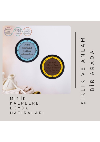 Isme Özel Tasarım, Hayat Eşimle Değişti Oğlumla Mükemmelleşti Yazılı Hediyelik Bebek Oda Dekorasyonu fırsatları