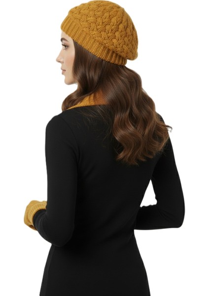 Kadın Kışlık Örgü Bere, Atkı ve Eldiven Takımı fırsatları