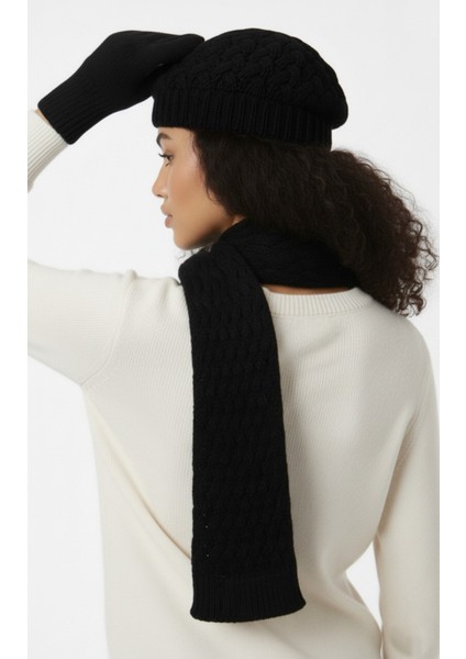 Kadın Kışlık Örgü Bere, Atkı ve Eldiven Takımı fırsatları