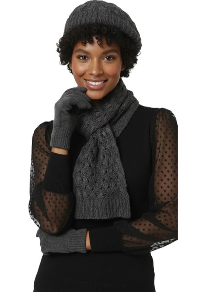 Kadın Kışlık Örgü Bere, Atkı ve Eldiven Takımı fiyatları